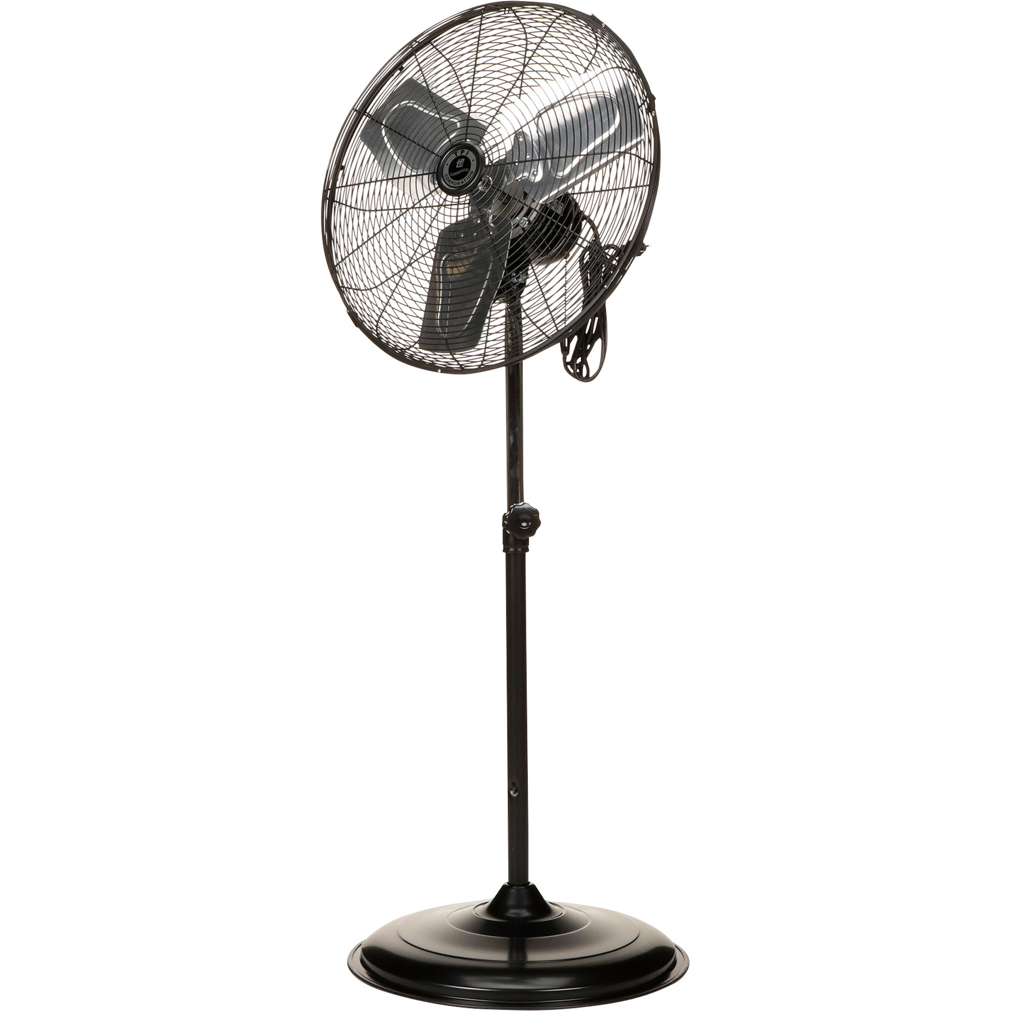 TPI Commercial Pedestal Fan - 20in. Diameter, 3300 CFM, Adjustable Height, Model# CACU20-P
